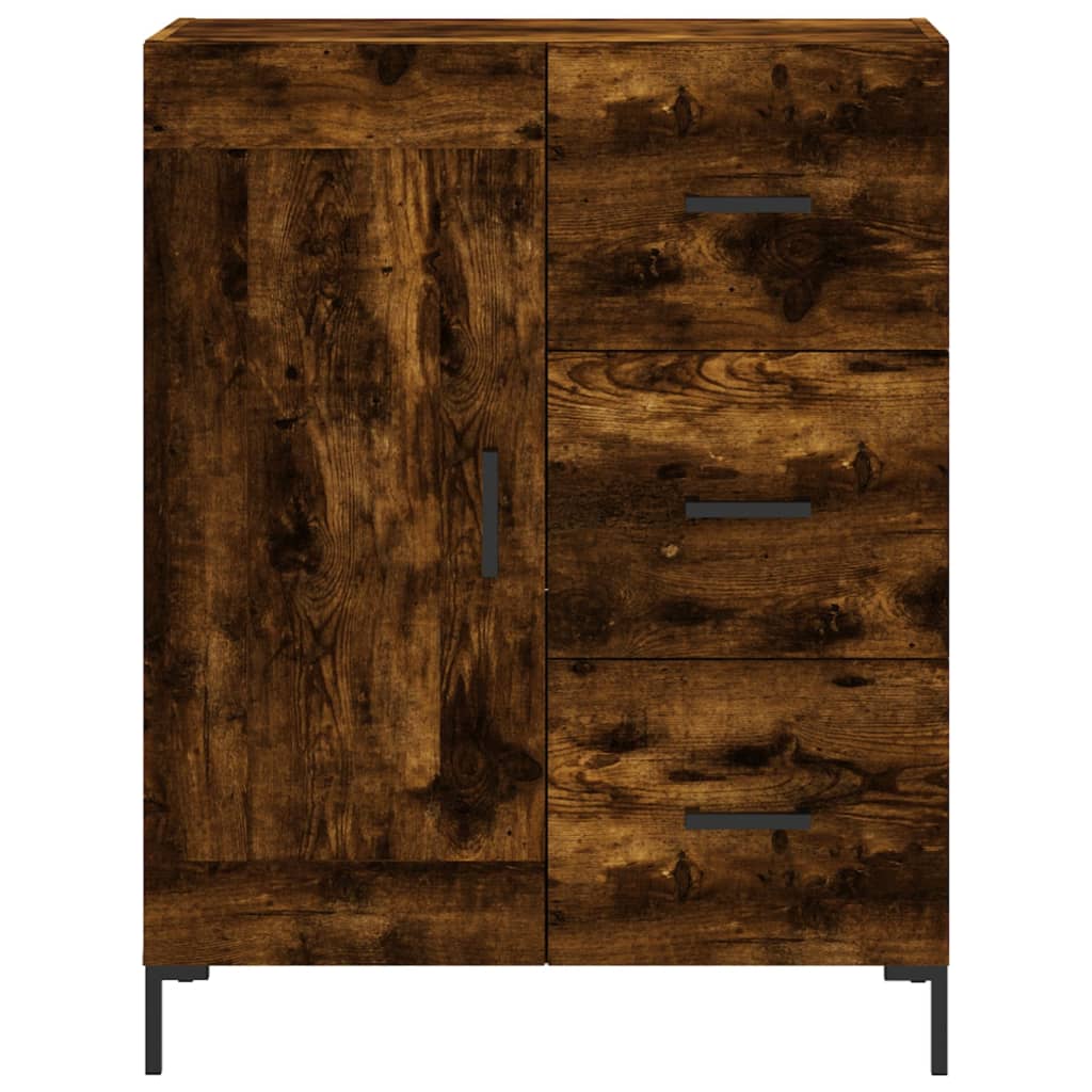 Skříň Highboard Kouřový Dub 69,5 X 34 X 180 Cm Kompozitní Dřevo