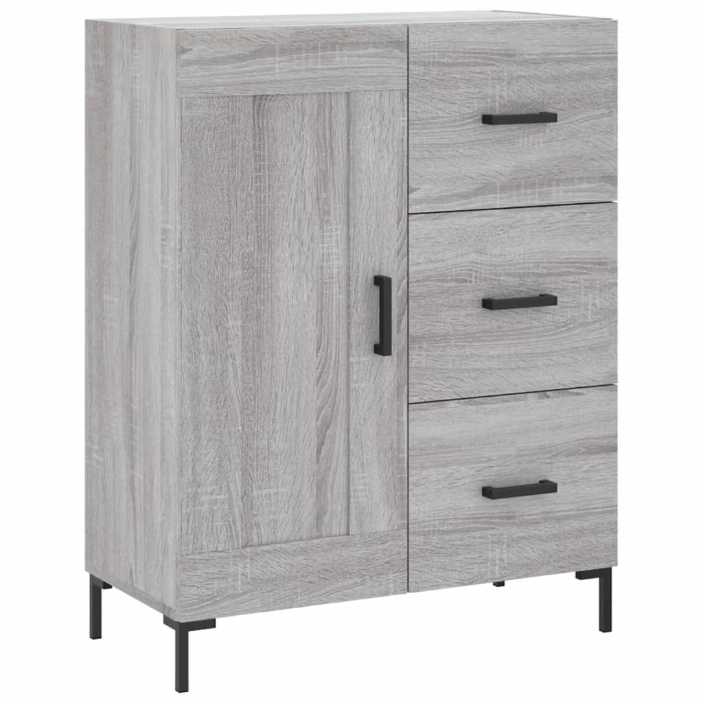 Skříň Highboard Šedá Sonoma 69,5 X 34 X 180 Cm Kompozitní Dřevo