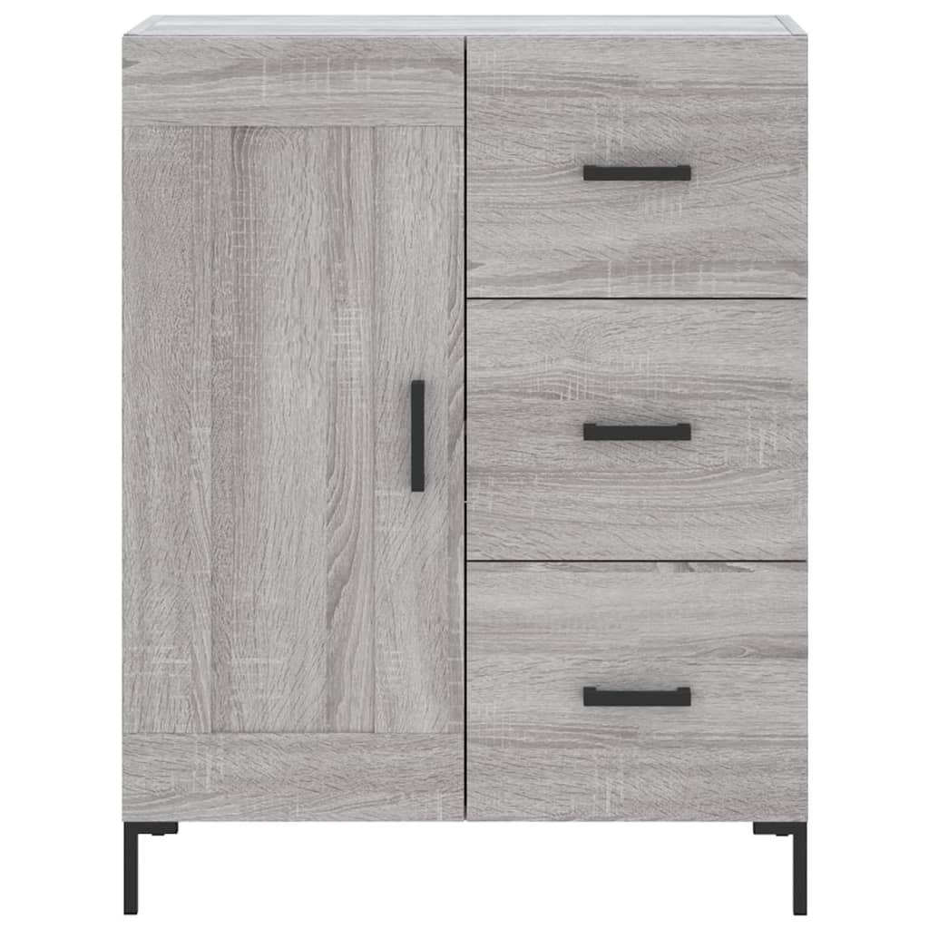Skříň Highboard Šedá Sonoma 69,5 X 34 X 180 Cm Kompozitní Dřevo