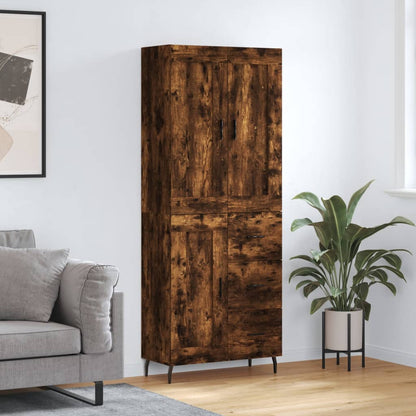 Skříň Highboard Betonově Šedá 69,5X34X180 Cm Kompozitní Dřevo