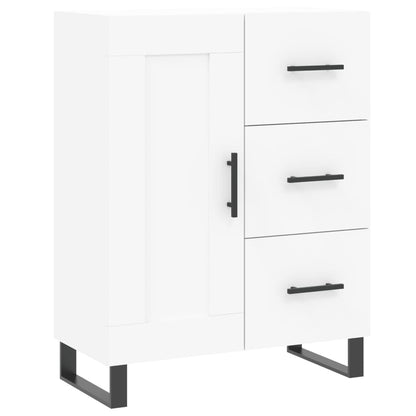 Skříň Highboard Bílá 69,5 X 34 X 180 Cm Kompozitní Dřevo