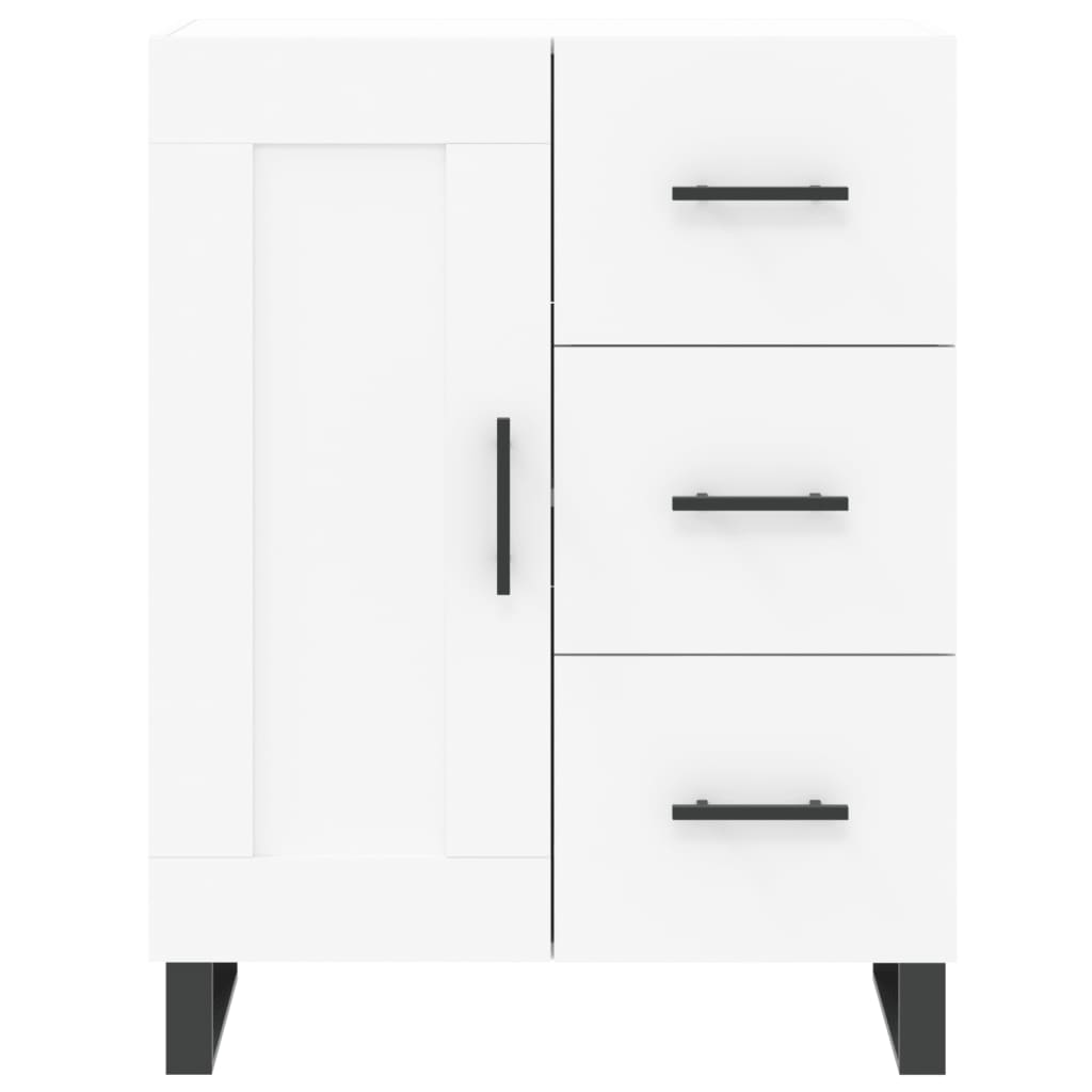 Skříň Highboard Bílá 69,5 X 34 X 180 Cm Kompozitní Dřevo