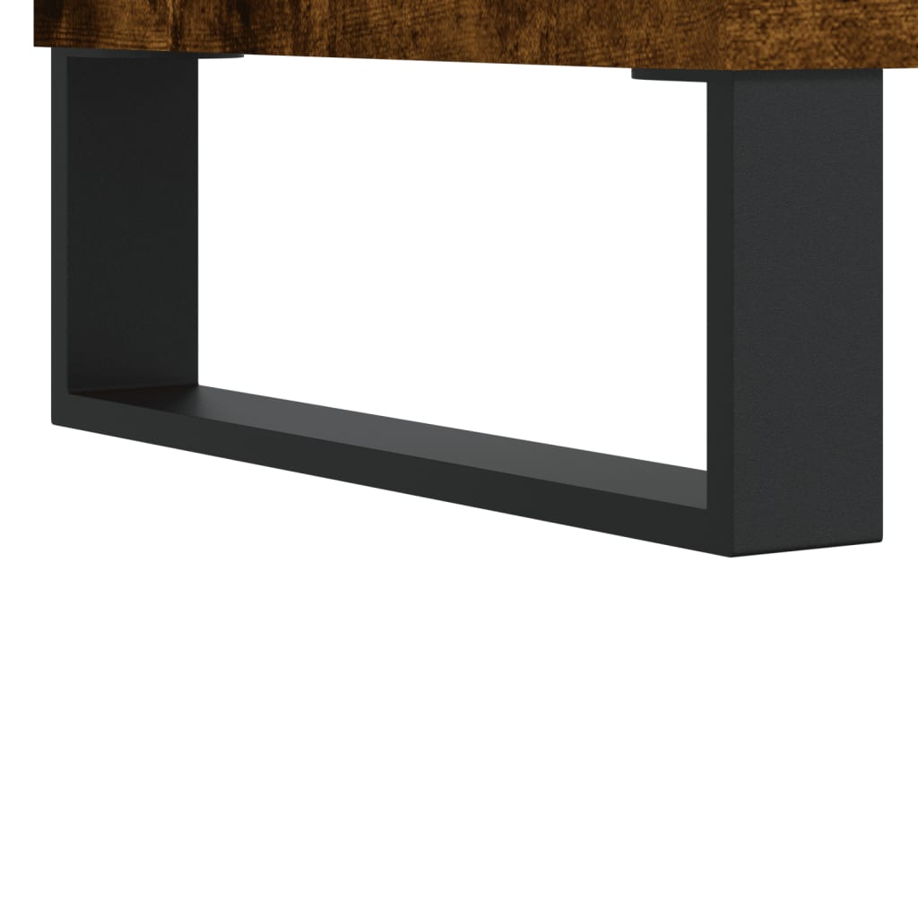 Skříň Highboard Kouřový Dub 69,5 X 34 X 180 Cm Kompozitní Dřevo