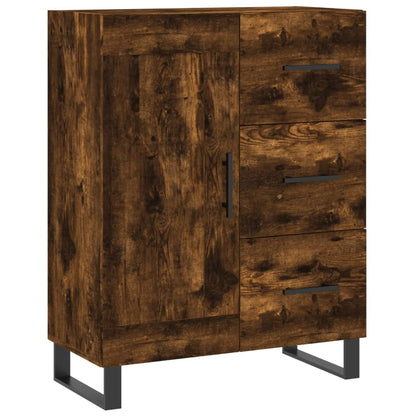 Skříň Highboard Kouřový Dub 69,5 X 34 X 180 Cm Kompozitní Dřevo