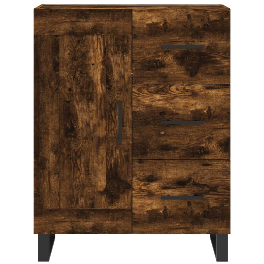 Skříň Highboard Kouřový Dub 69,5 X 34 X 180 Cm Kompozitní Dřevo