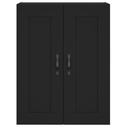 Skříň Highboard Černá 69,5 X 34 X 180 Cm Kompozitní Dřevo