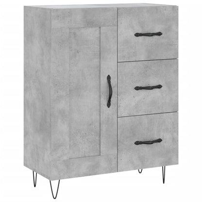Skříň Highboard Betonově Šedá 69,5X34X180 Cm Kompozitní Dřevo