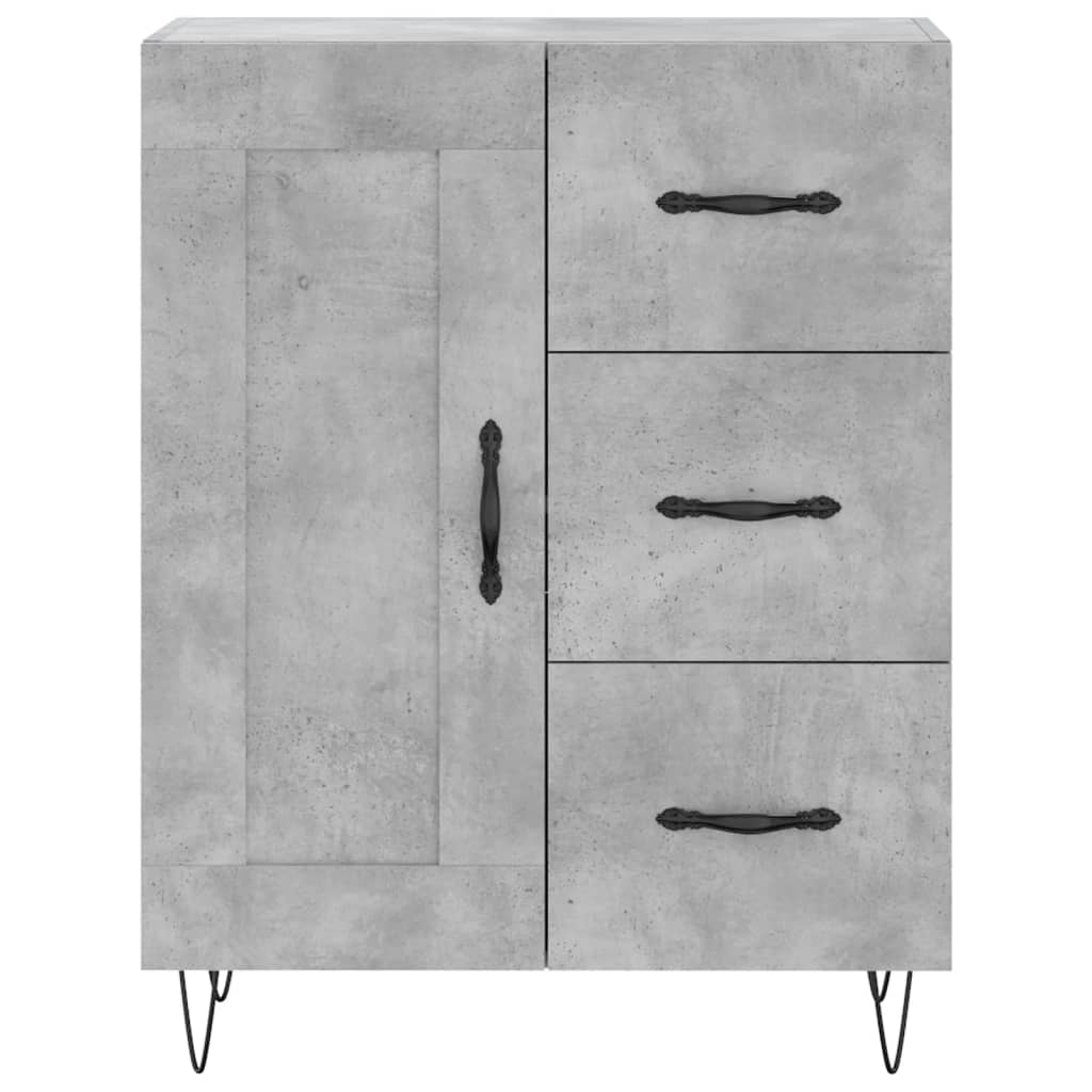 Skříň Highboard Betonově Šedá 69,5X34X180 Cm Kompozitní Dřevo