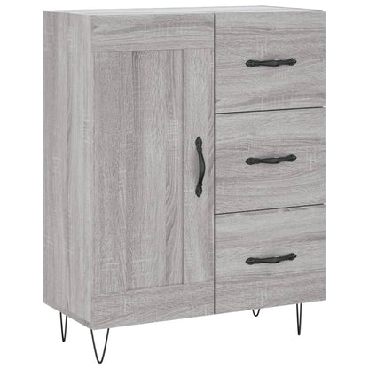 Skříň Highboard Šedá Sonoma 69,5 X 34 X 180 Cm Kompozitní Dřevo