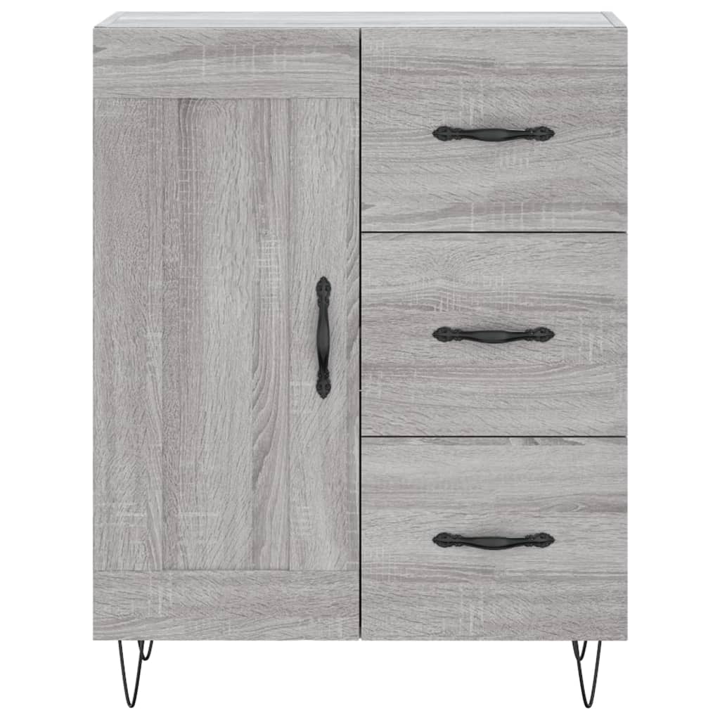 Skříň Highboard Šedá Sonoma 69,5 X 34 X 180 Cm Kompozitní Dřevo
