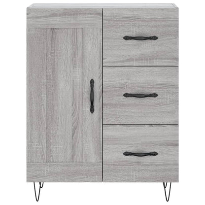 Skříň Highboard Šedá Sonoma 69,5 X 34 X 180 Cm Kompozitní Dřevo