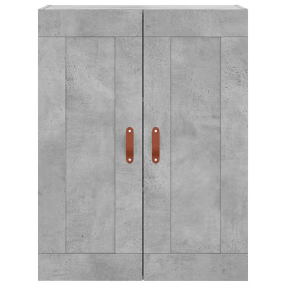 Skříň Highboard Betonově Šedá 69,5X34X180 Cm Kompozitní Dřevo