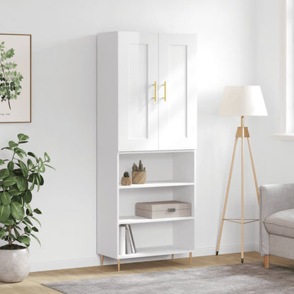 Skříň Highboard Betonově Šedá 69,5X34X180 Cm Kompozitní Dřevo