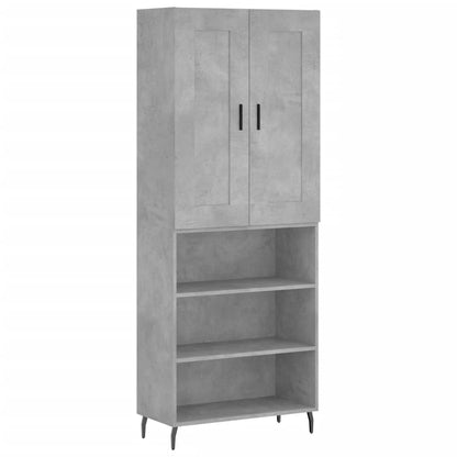 Skříň Highboard Betonově Šedá 69,5X34X180 Cm Kompozitní Dřevo
