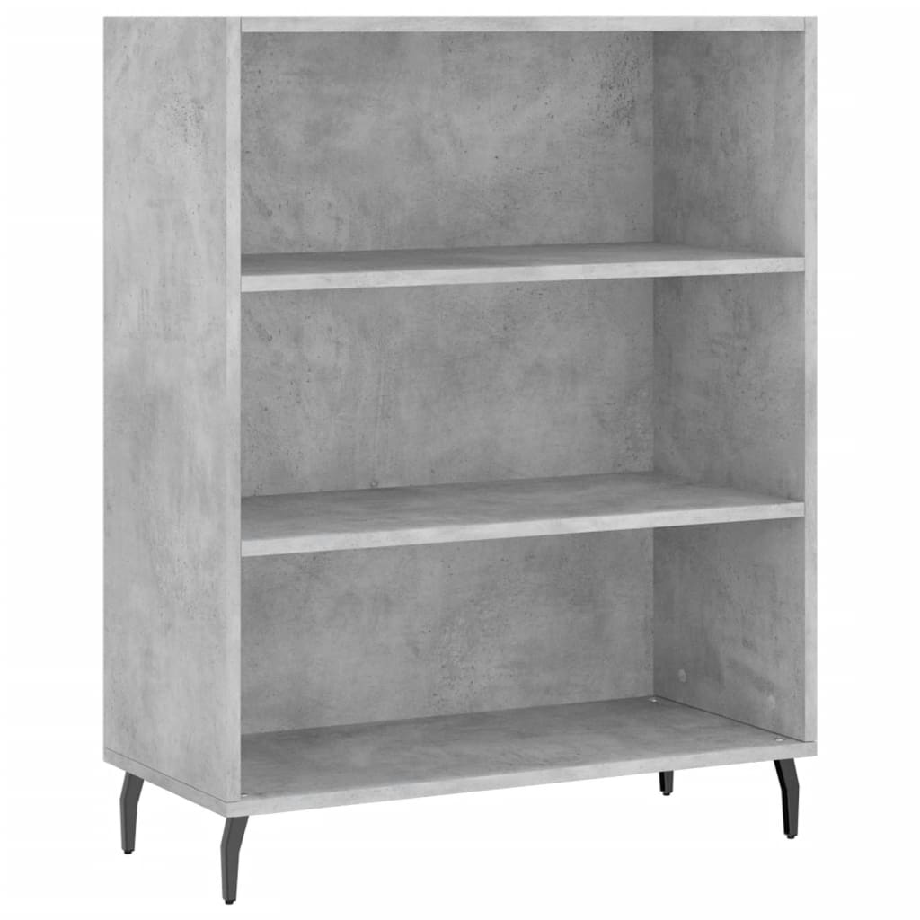 Skříň Highboard Betonově Šedá 69,5X34X180 Cm Kompozitní Dřevo