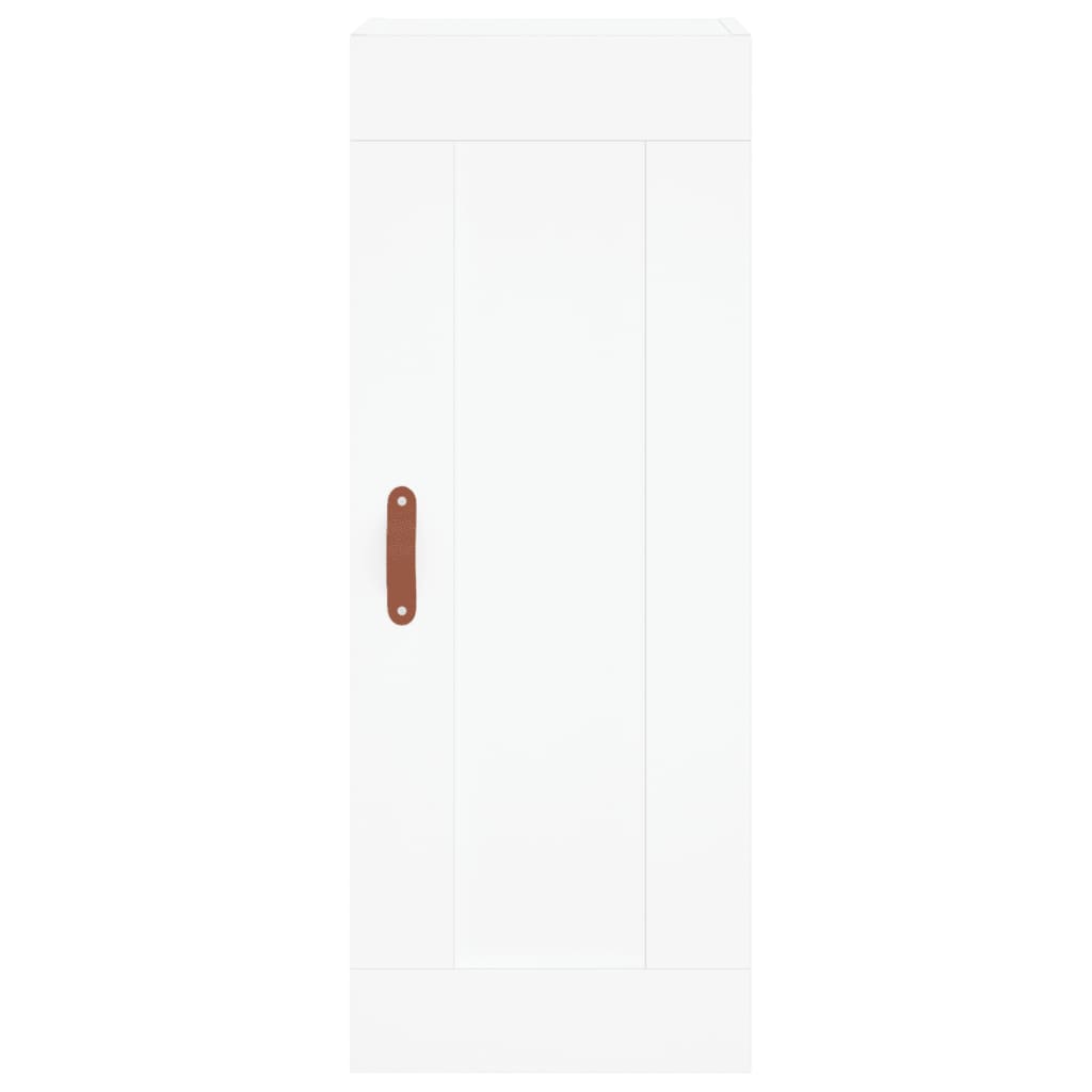 Skříň Highboard Bílá 34,5 X 34 X 180 Cm Kompozitní Dřevo