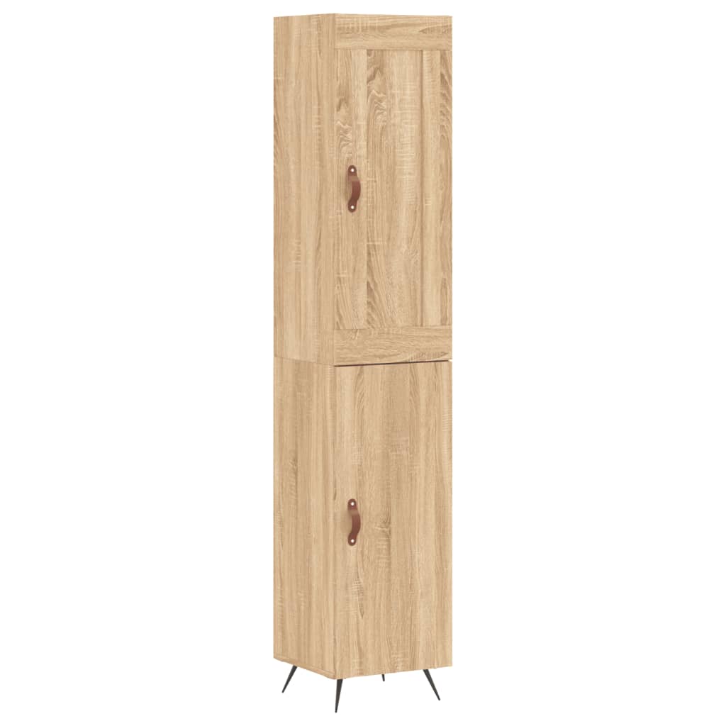 Skříň Highboard Dub Sonoma 34,5 X 34 X 180 Cm Kompozitní Dřevo