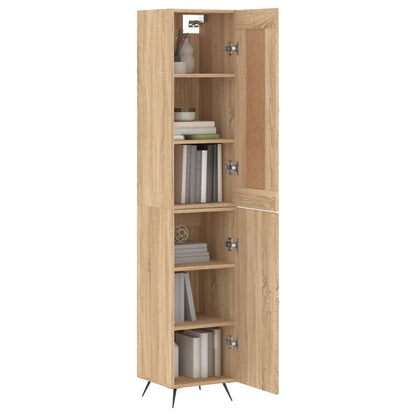 Skříň Highboard Dub Sonoma 34,5 X 34 X 180 Cm Kompozitní Dřevo