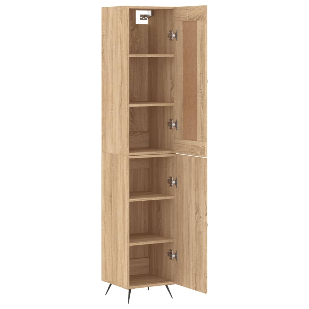 Skříň Highboard Dub Sonoma 34,5 X 34 X 180 Cm Kompozitní Dřevo