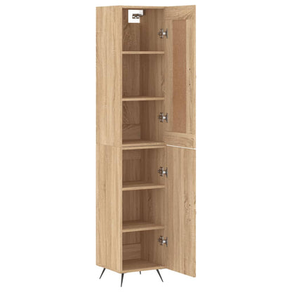 Skříň Highboard Dub Sonoma 34,5 X 34 X 180 Cm Kompozitní Dřevo