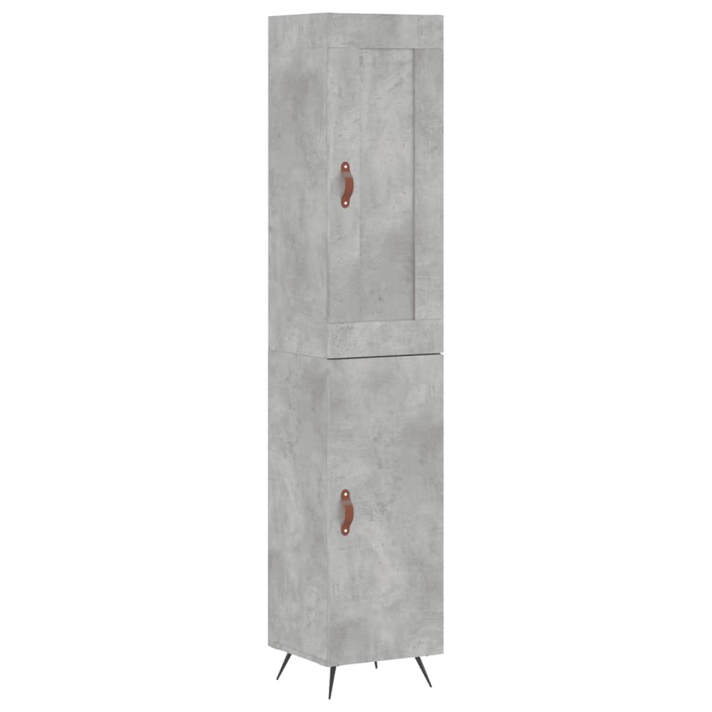 Skříň Highboard Betonově Šedá 34,5X34X180 Cm Kompozitní Dřevo