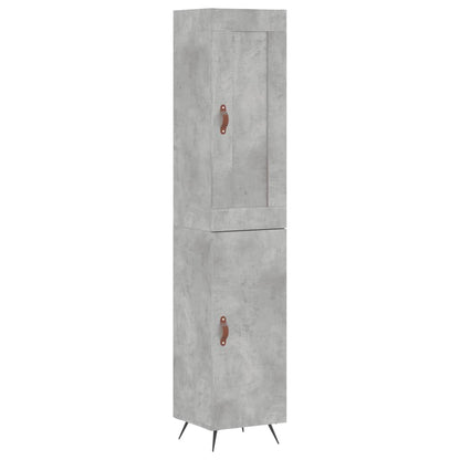 Skříň Highboard Betonově Šedá 34,5X34X180 Cm Kompozitní Dřevo