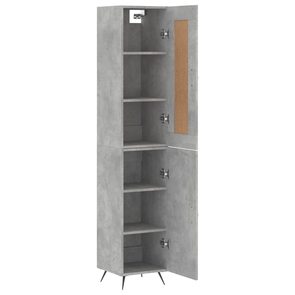 Skříň Highboard Betonově Šedá 34,5X34X180 Cm Kompozitní Dřevo