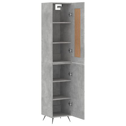 Skříň Highboard Betonově Šedá 34,5X34X180 Cm Kompozitní Dřevo