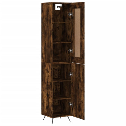 Skříň Highboard Kouřový Dub 34,5 X 34 X 180 Cm Kompozitní Dřevo
