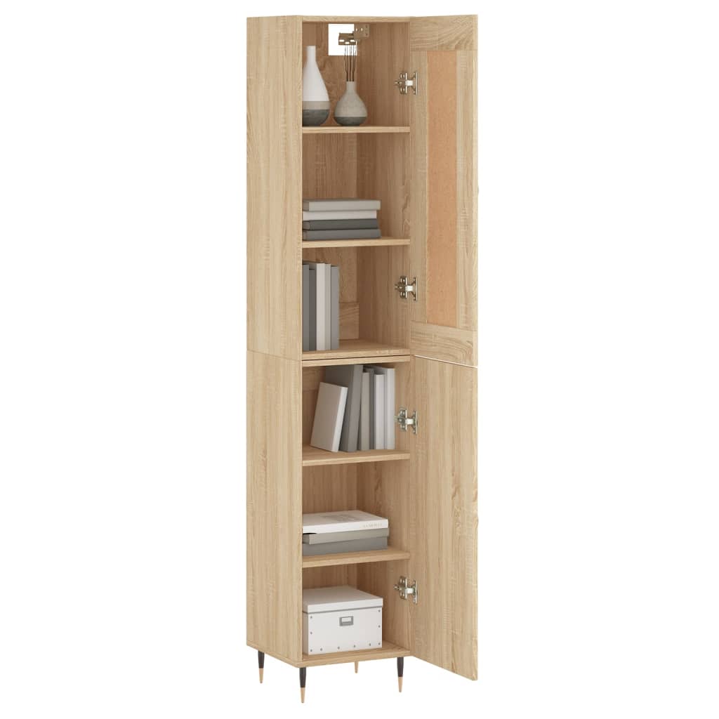 Skříň Highboard Dub Sonoma 34,5 X 34 X 180 Cm Kompozitní Dřevo