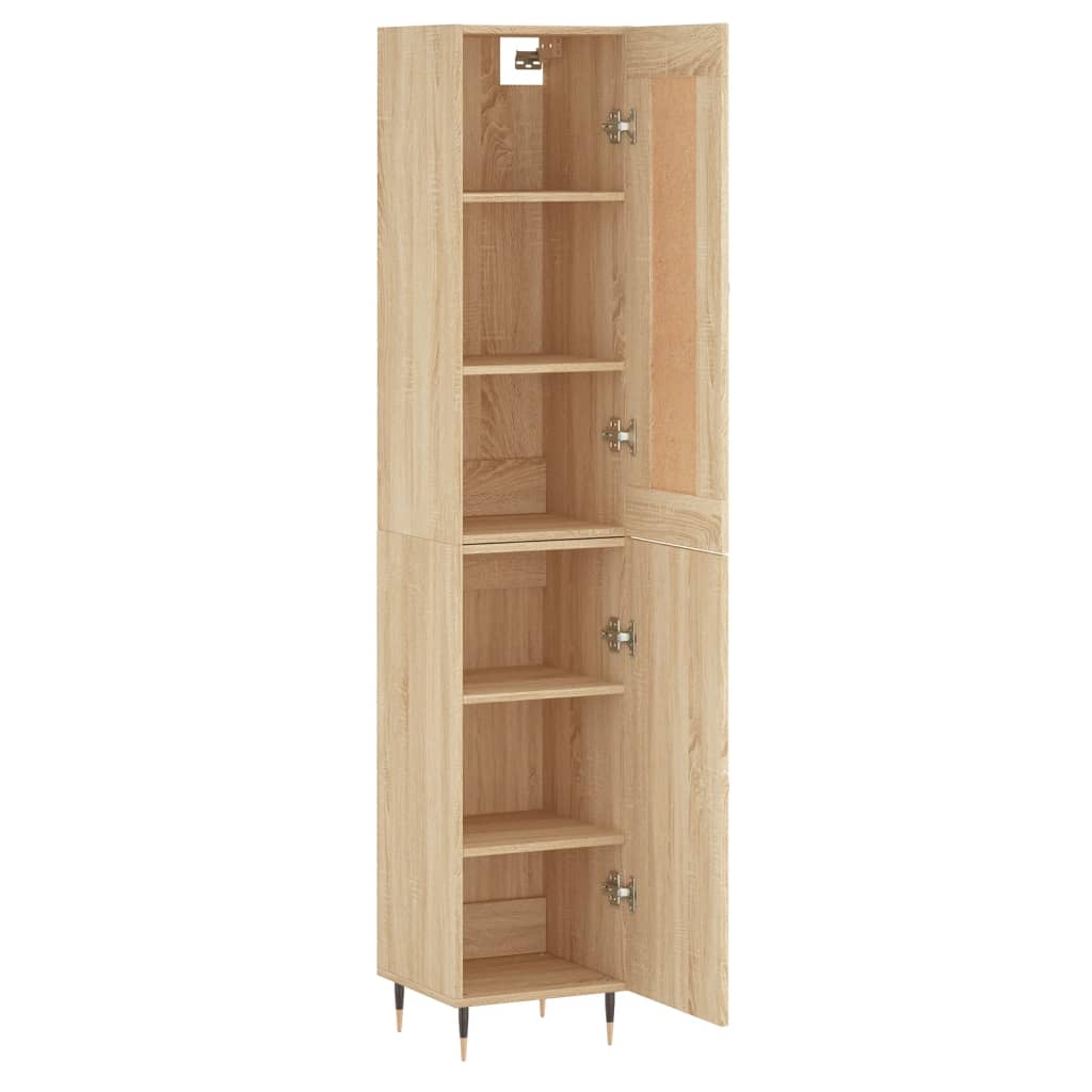 Skříň Highboard Dub Sonoma 34,5 X 34 X 180 Cm Kompozitní Dřevo