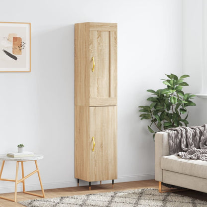 Skříň Highboard Dub Sonoma 34,5 X 34 X 180 Cm Kompozitní Dřevo