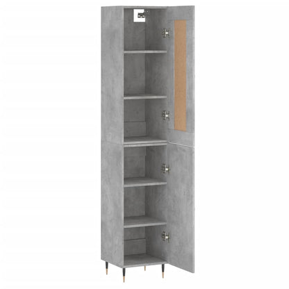 Skříň Highboard Betonově Šedá 34,5X34X180 Cm Kompozitní Dřevo