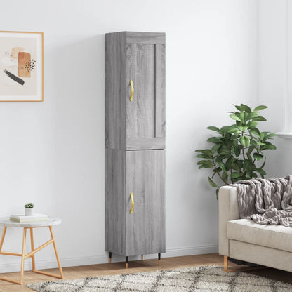 Skříň Highboard 34,5 X 34 X 180 Cm Kompozitní Dřevo