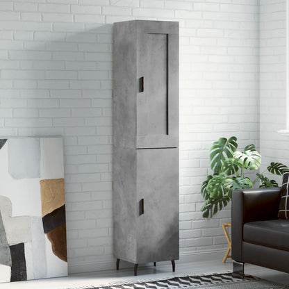 Skříň Highboard Betonově Šedá 34,5X34X180 Cm Kompozitní Dřevo