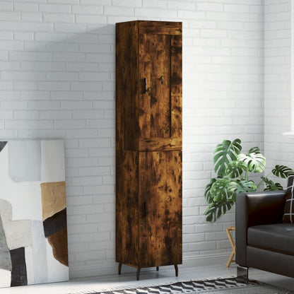 Skříň Highboard Betonově Šedá 34,5X34X180 Cm Kompozitní Dřevo
