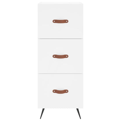 Skříň Highboard Bílá 34,5 X 34 X 180 Cm Kompozitní Dřevo