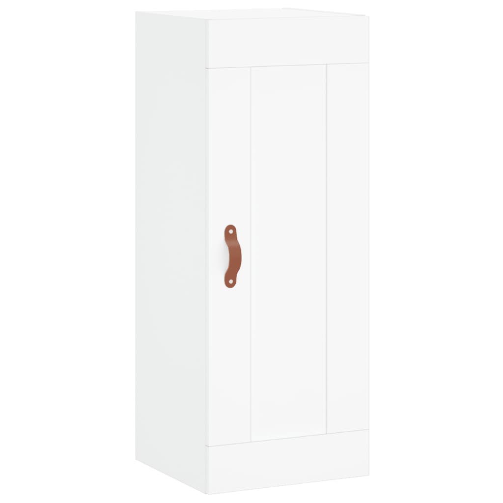 Skříň Highboard Bílá 34,5 X 34 X 180 Cm Kompozitní Dřevo