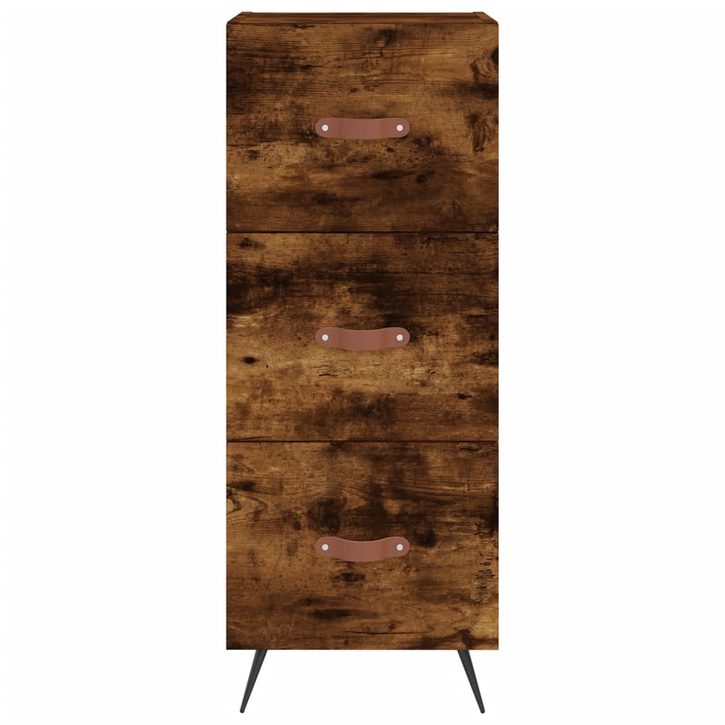 Skříň Highboard Kouřový Dub 34,5 X 34 X 180 Cm Kompozitní Dřevo