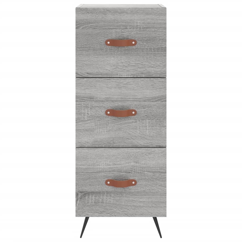 Skříň Highboard Šedá Sonoma 34,5 X 34 X 180 Cm Kompozitní Dřevo