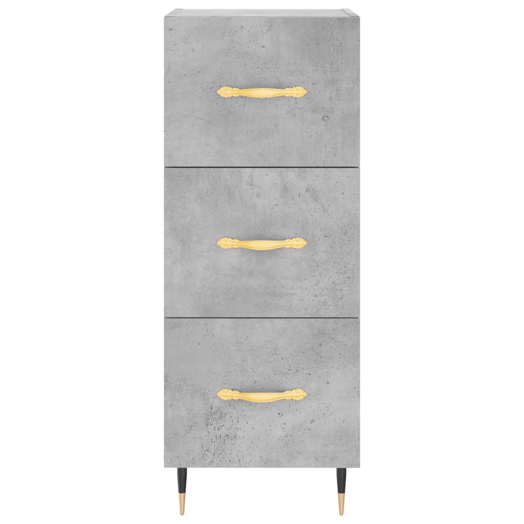Skříň Highboard Betonově Šedá 34,5X34X180 Cm Kompozitní Dřevo