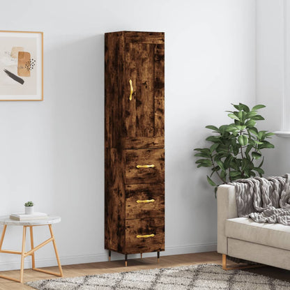 Skříň Highboard 34,5 X 34 X 180 Cm Kompozitní Dřevo
