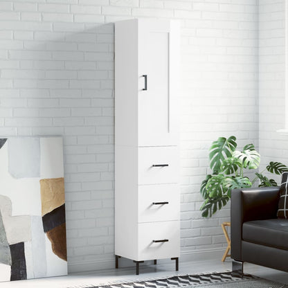 Skříň Highboard 34,5 X 34 X 180 Cm Kompozitní Dřevo