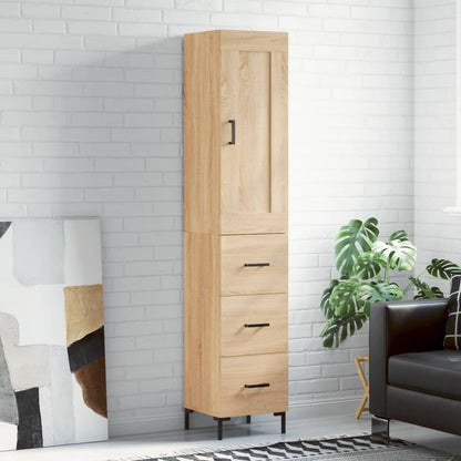 Skříň Highboard 34,5 X 34 X 180 Cm Kompozitní Dřevo