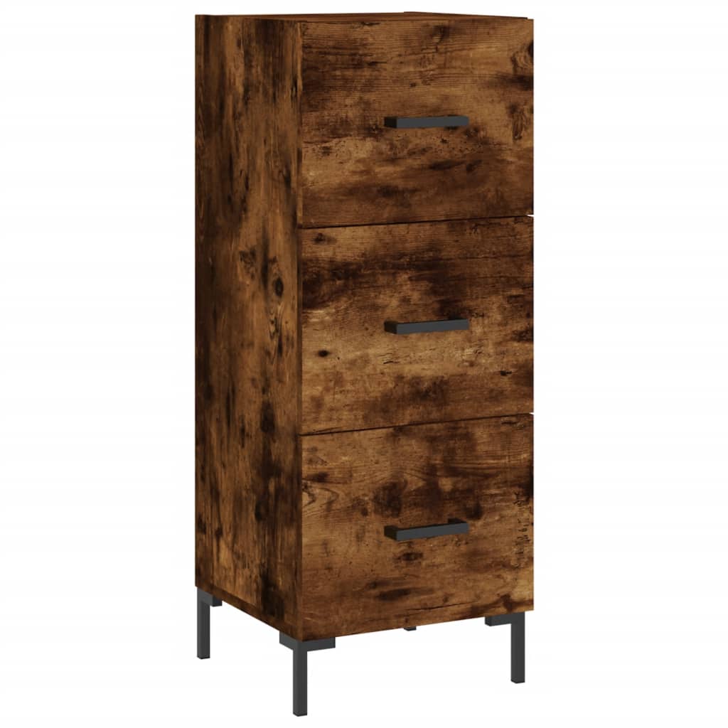 Skříň Highboard Kouřový Dub 34,5 X 34 X 180 Cm Kompozitní Dřevo