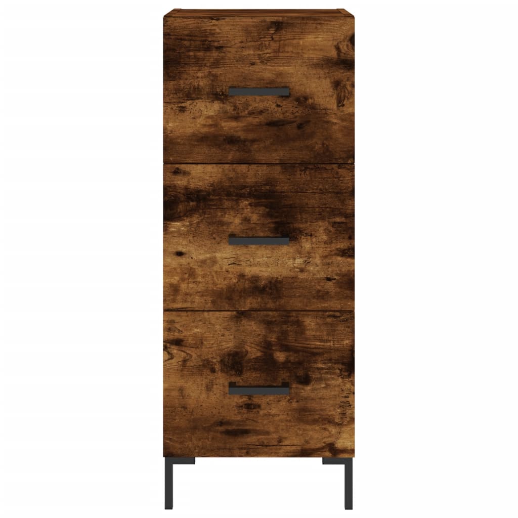 Skříň Highboard Kouřový Dub 34,5 X 34 X 180 Cm Kompozitní Dřevo