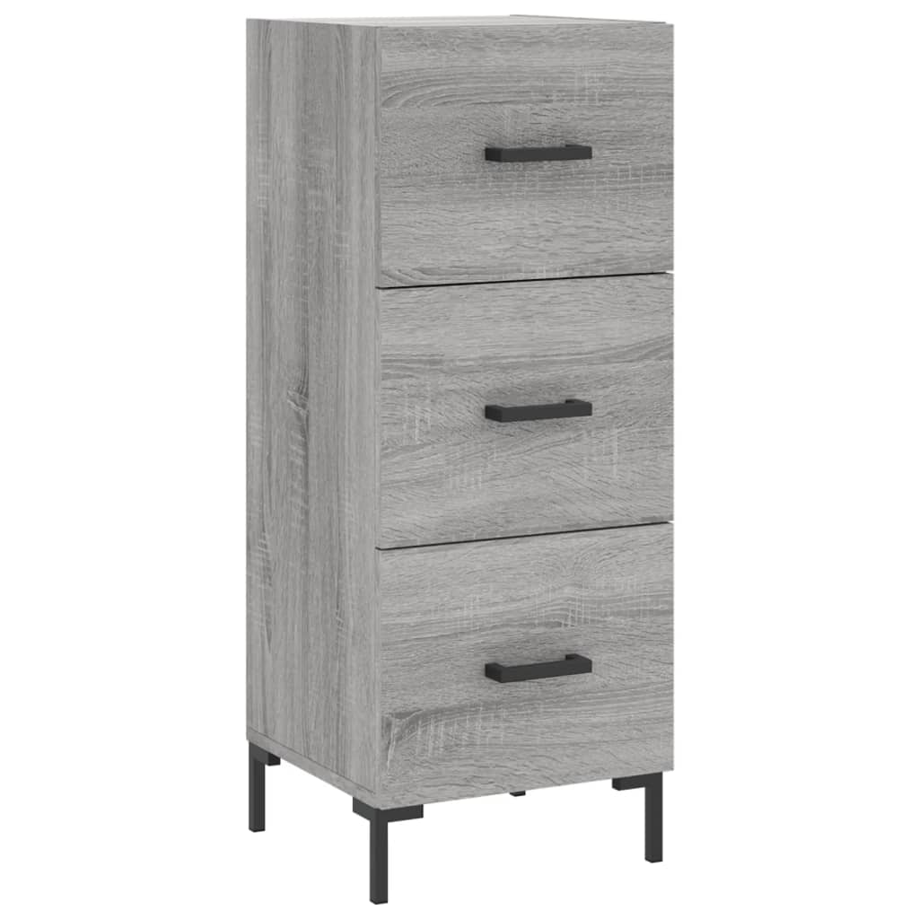 Skříň Highboard Šedá Sonoma 34,5 X 34 X 180 Cm Kompozitní Dřevo