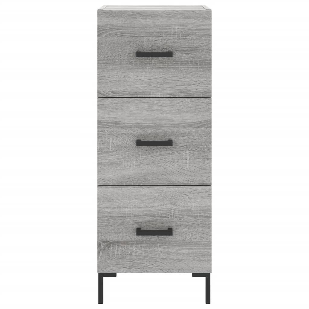 Skříň Highboard Šedá Sonoma 34,5 X 34 X 180 Cm Kompozitní Dřevo