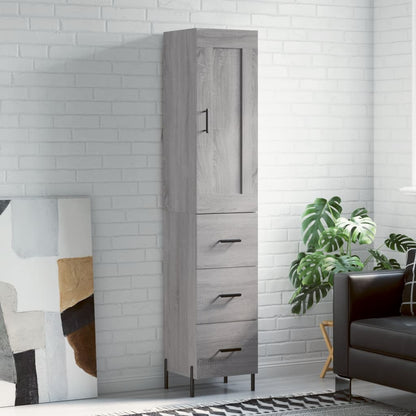 Skříň Highboard 34,5 X 34 X 180 Cm Kompozitní Dřevo