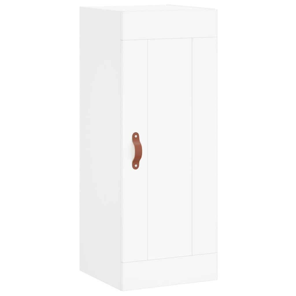 Skříň Highboard Bílá 34,5 X 34 X 180 Cm Kompozitní Dřevo